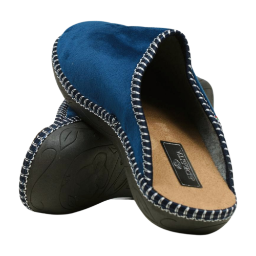 Дамски домашни пантофи тъмно сини 2105