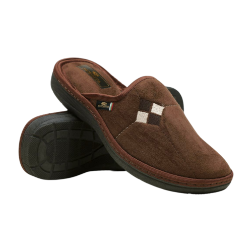 Мъжки домашни пантофи кафяви 2148
