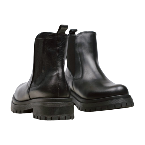 Дамски ежедневни боти от естествена кожа черни 2543-01-154