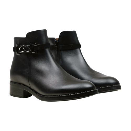 Дамски елегантни боти от естествена кожа черни 6185 H-294 Patricia Miller