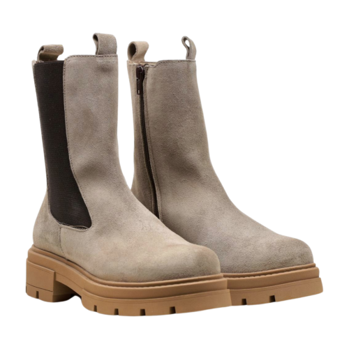 Дамски ежедневни боти от естествен велур бежови 6127E H-156182 Patricia Miller