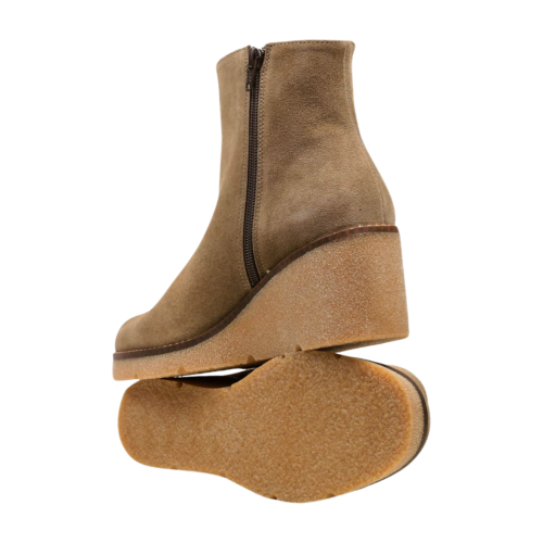 Дамски ежедневни боти от естествен велур тауп 6103L H-49193L Patricia Miller