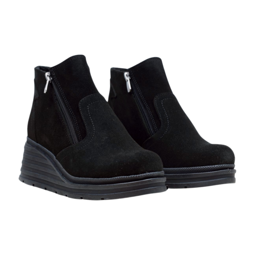 Дамски ежедневни боти от естествен велур черни 85