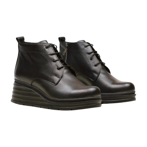 Дамски ежедневни боти от естествена кожа черни 86