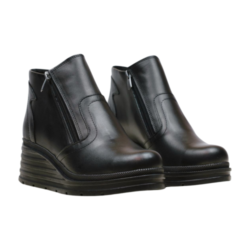 Дамски ежедневни боти от естествена кожа черни 85