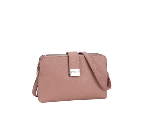 Дамска чанта през рамо тъмно розова CM6778 David Jones