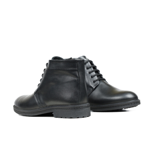 Мъжки ежедневни боти от естествена кожа черни 2161-MFL