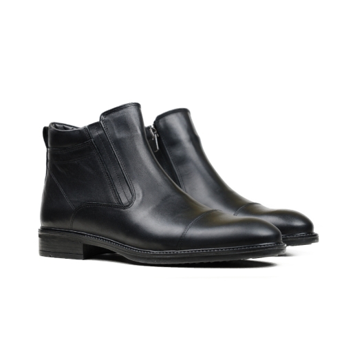 Мъжки елегантни боти от естествена кожа черни  2150-MFL