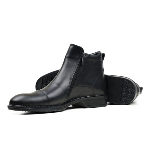 Мъжки елегантни боти от естествена кожа черни  2150-MFL