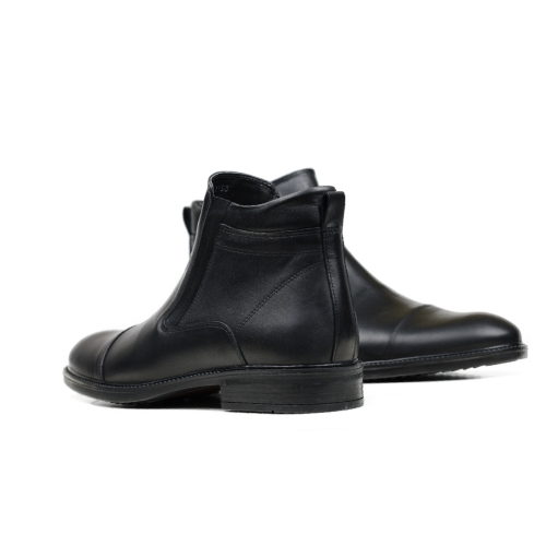 Мъжки елегантни боти от естествена кожа черни  2150-MFL