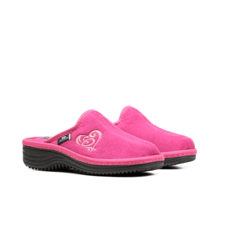 Дамски домашни пантофи тъмно розови 17-161