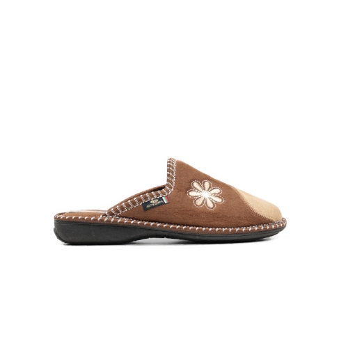 Дамски домашни пантофи камел 2214