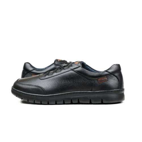 Мъжки ежедневни обувки от естествена кожа черни 5323 Baerchi