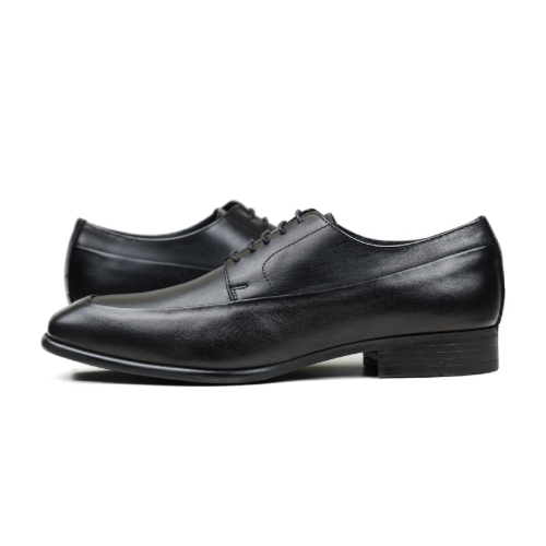 Мъжки елегантни обувки от естествена кожа черни 2450 Baerchi