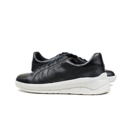 Мъжки спортни обувки от естествена кожа черни 1402 Baerchi