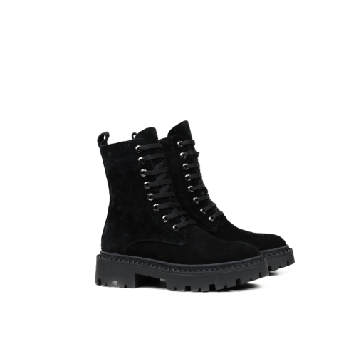 Дамски ежедневни боти от естествен велур черни 1109-02