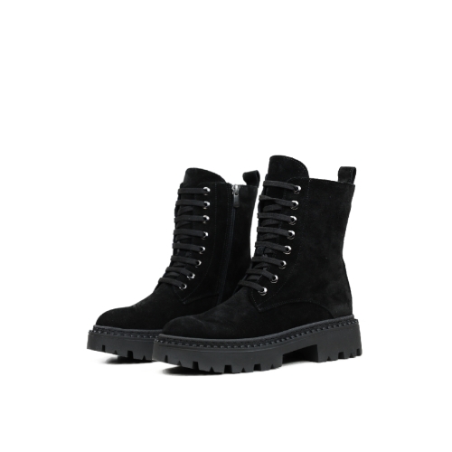 Дамски ежедневни боти от естествен велур черни 1109-02