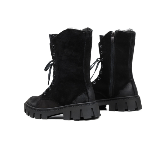 Дамски ежедневни боти от естествен велур черни 2335/2036