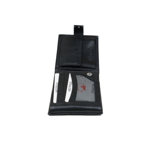 Мъжки кожен портфейл черен 63Р