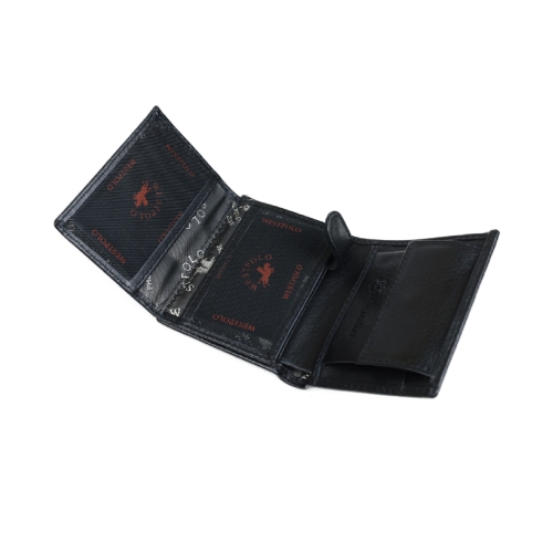 Мъжки кожен портфейл черен 1002