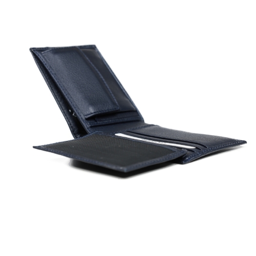 Мъжки кожен портфейл тъмно син 242