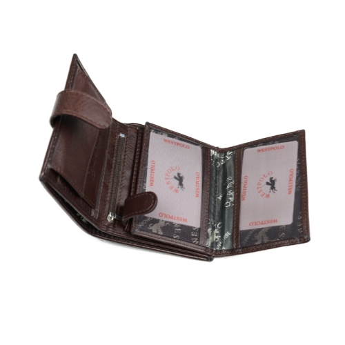 Мъжки кожен портфейл кафяв 02Р