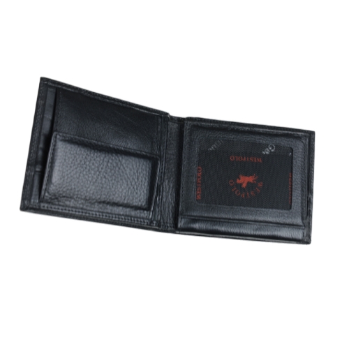 Мъжки кожен портфейл черен 35