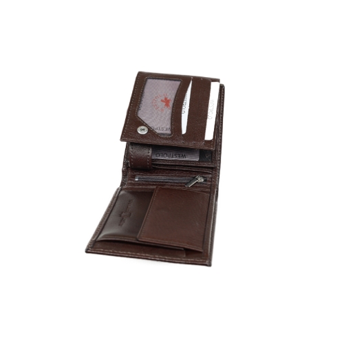 Мъжки кожен портфейл кафяв 63