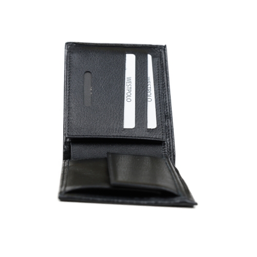 Мъжки кожен портфейл черен 12