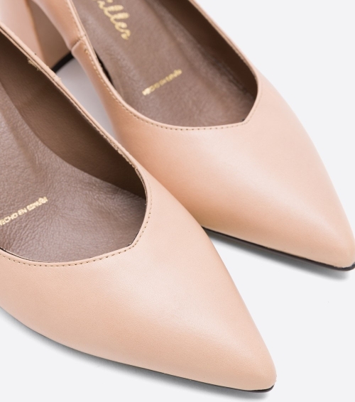 Дамски елегантни обувки от естествена кожа бежови 5136F H-1027 Patricia Miller