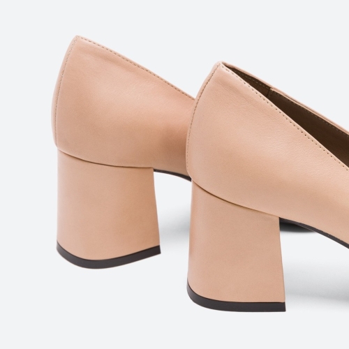 Дамски елегантни обувки от естествена кожа бежови 5136F H-1027 Patricia Miller