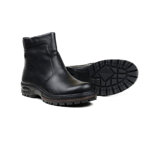 Мъжки ежедневни боти от естествена кожа черни 5102