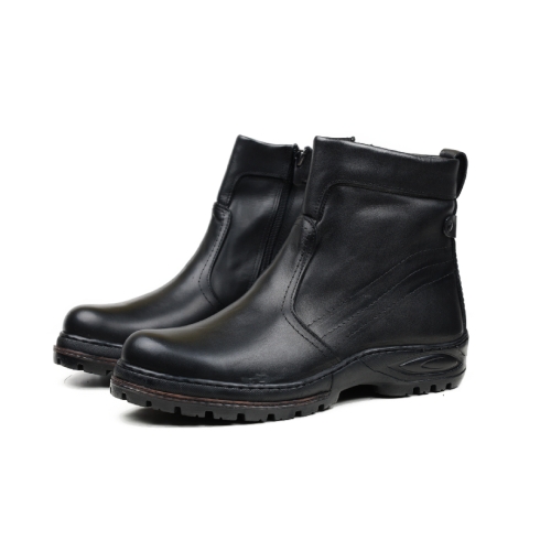 Мъжки ежедневни боти от естествена кожа черни 5102