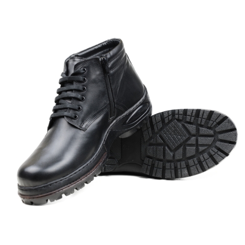 Мъжки ежедневни боти от естествена кожа черни 22000