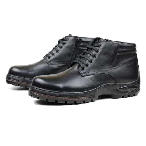 Мъжки ежедневни боти от естествена кожа черни 22000