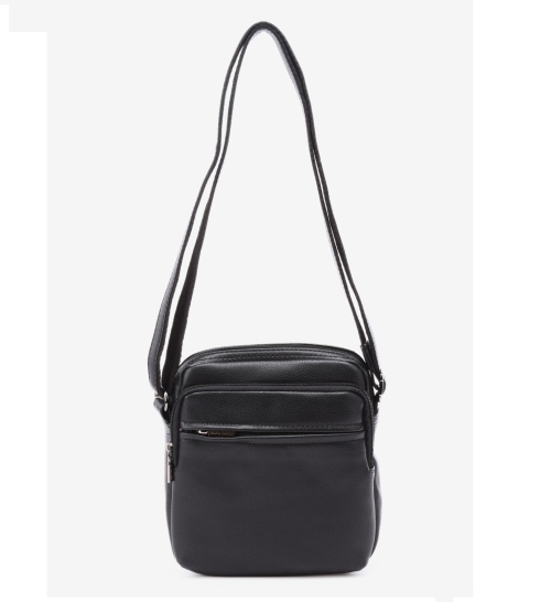 Мъжка чанта през рамо черна 694403C David Jones