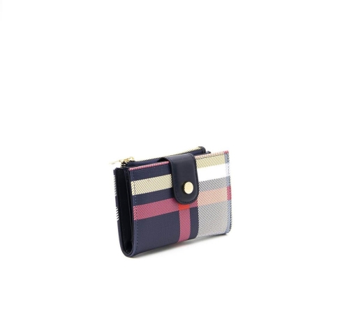 Дамски портфейл в бяло синьо и червено 1107 M131 Ekose Silver&Polo