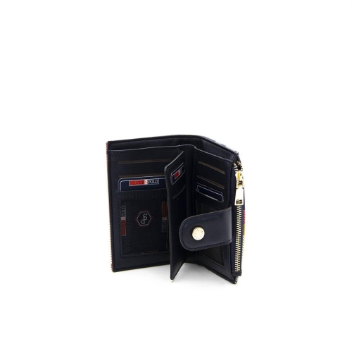 Дамски портфейл в бяло синьо и червено 1107 M131 Ekose Silver&Polo