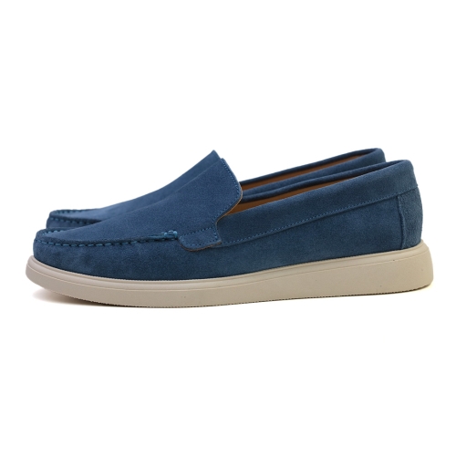 Мъжки ежедневни мокасини от естествен велур в синьо 64 Liso Pastorret