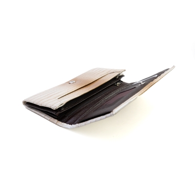 Дамски кожен портфейл бежов 057-611