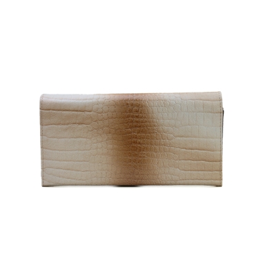 Дамски кожен портфейл бежов 057-611