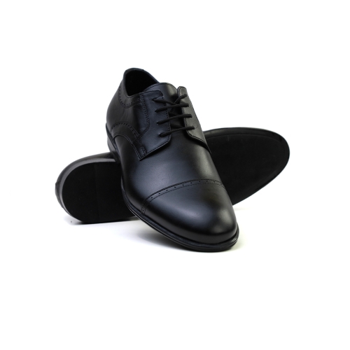 Мъжки елегантни обувки от естествена кожа черни 2143