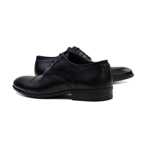 Мъжки елегантни обувки от естествена кожа черни 2143