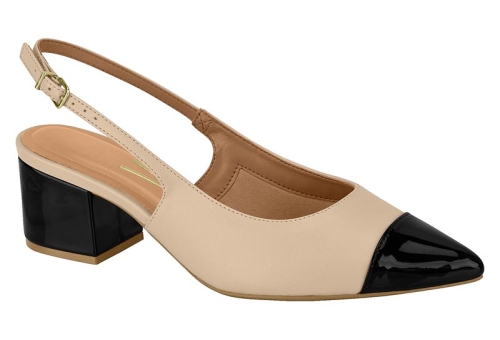 Дамски елегантни сандали в бежово и черно 1220-337-14174 Vizzano