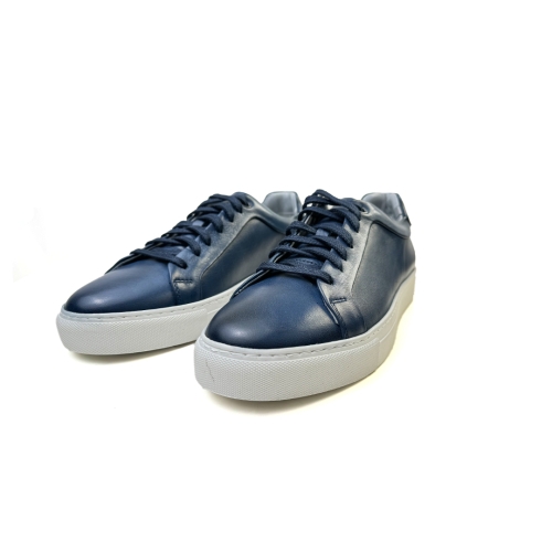 Мъжки спортни обувки от естествена кожа сини 360