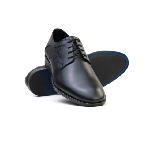 Мъжки елегантни обувки от естествена кожа черни 81-294