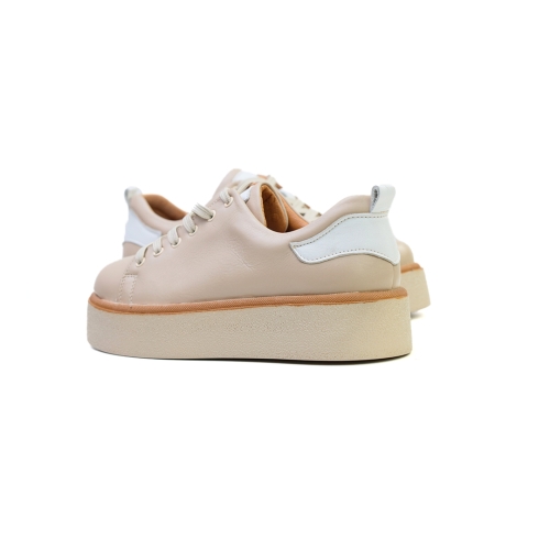 Дамски спортни обувки от естествена кожа бежови 2023-15754