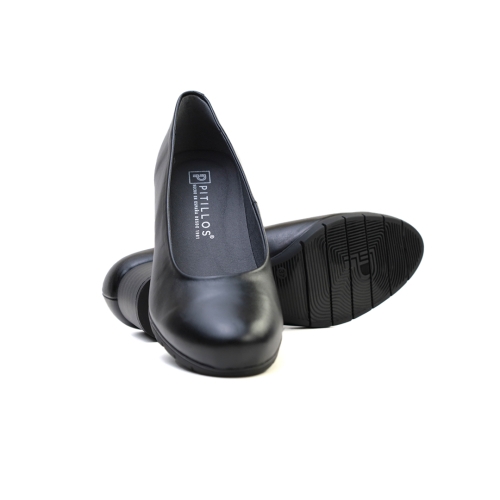 Дамски елегантни обувки от естествена кожа черни 101 Pitillos