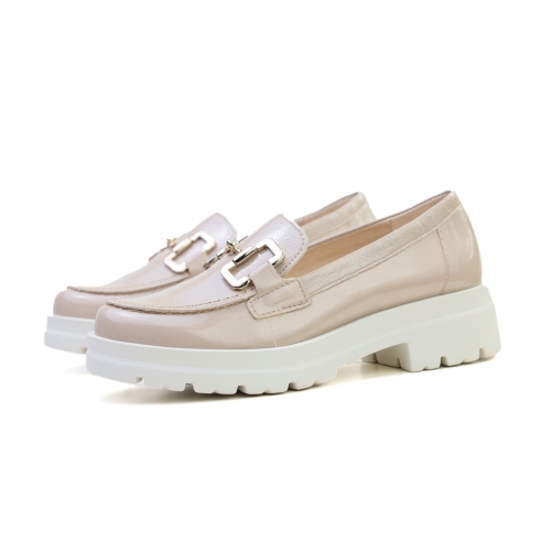 Дамски ежедневни мокасини от естествен лак бежови 5651 Pitillos