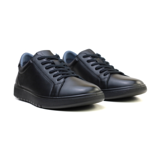 Мъжки спортни обувки от естествена кожа черни 6018 Atrai